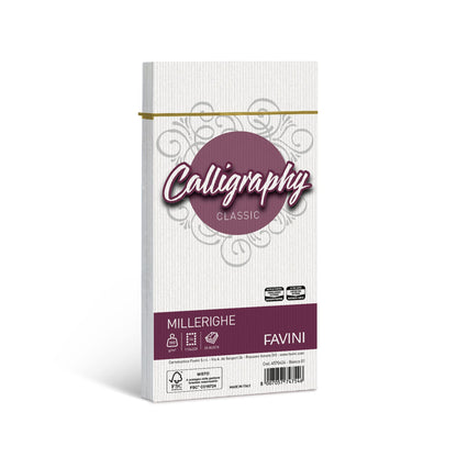 Favini A570424 Papier Calligraphy, Millerighe, geriffelt