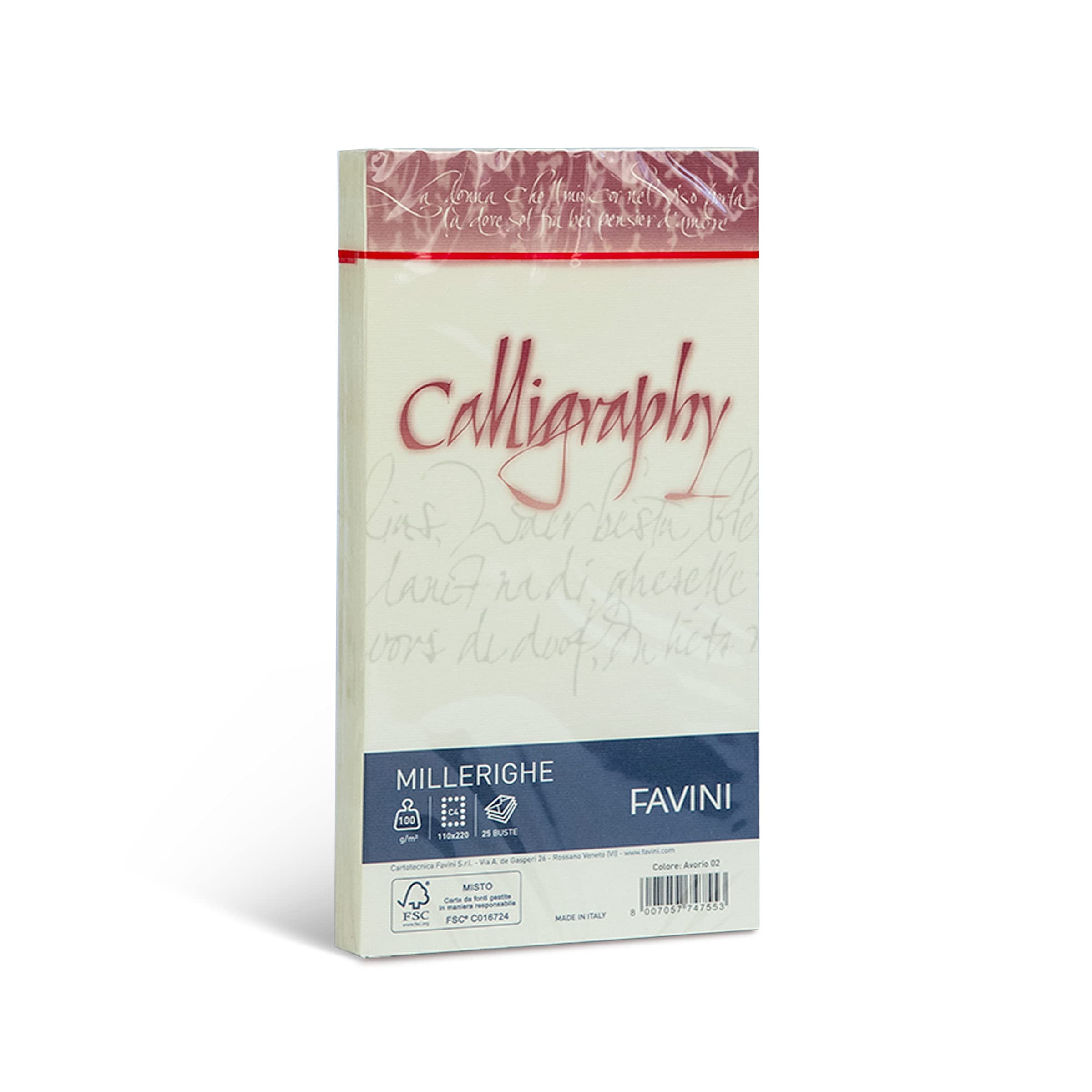 Favini A57Q424 Buste Calligraphy Millerighe