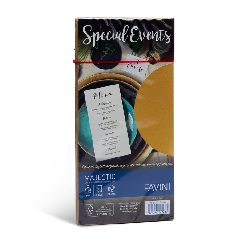 Buste metallizzate Special Events Favini - 120 g/m2 - oro - A57H154 (conf.10