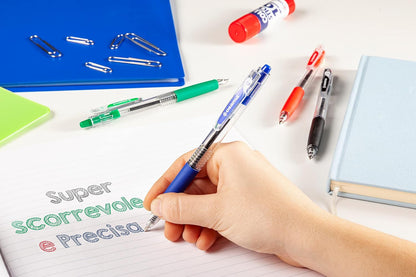 OSAMA - Gel Pen Set with Super Smooth and Precise OBG Ink, Pack of 48 with 1 mm Ballpoint Pen - Snap Gel Pen, Ideal for School Stationery, Office, University and Stationery, Blue