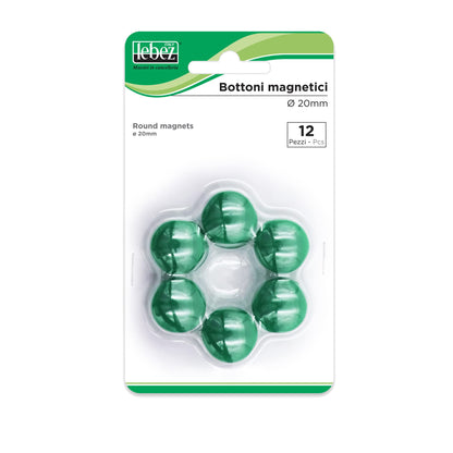 Lebez Blister 12 MAGNETI mr-20 grün Durchm. 20 mm