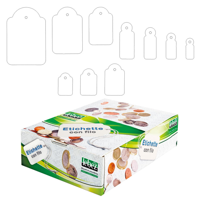 LEBEZ Pack 500 Labels With Thread 22 X 35mm
