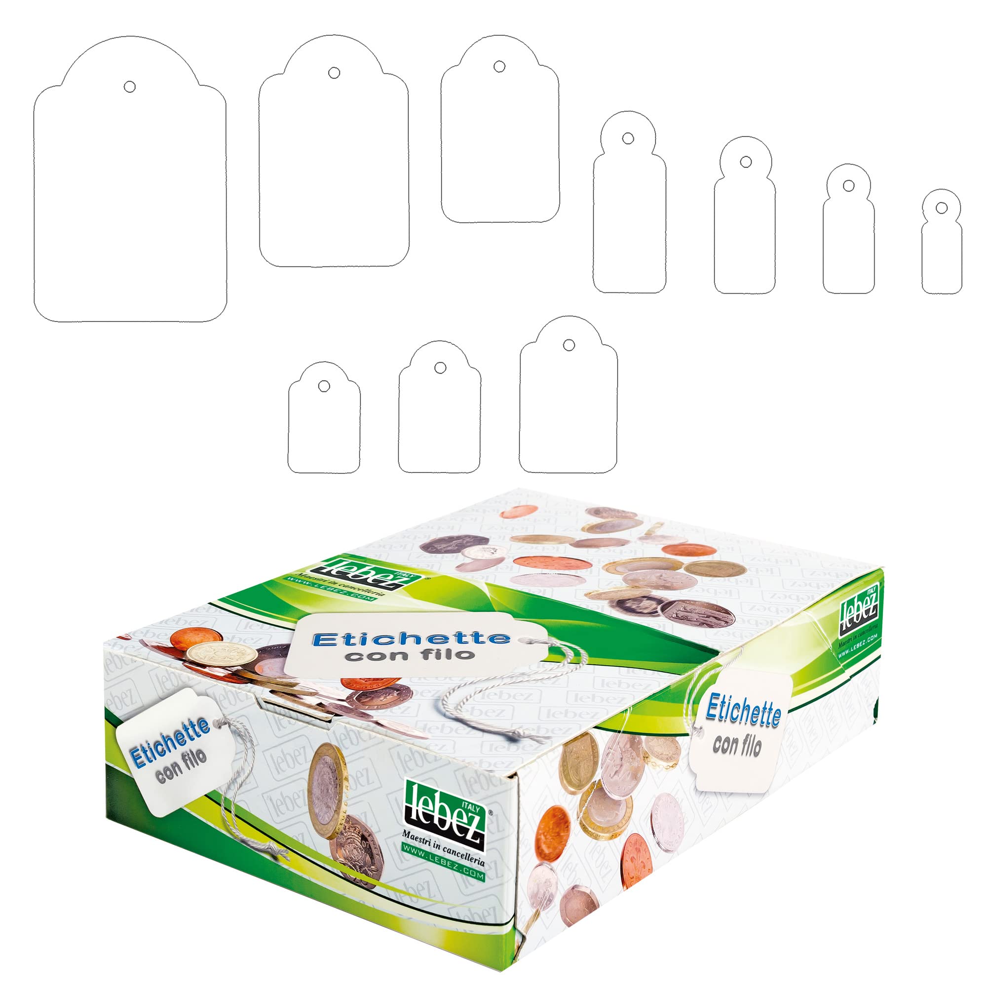 LEBEZ Box 500 Labels with Filo A392 (36 x 54 mm