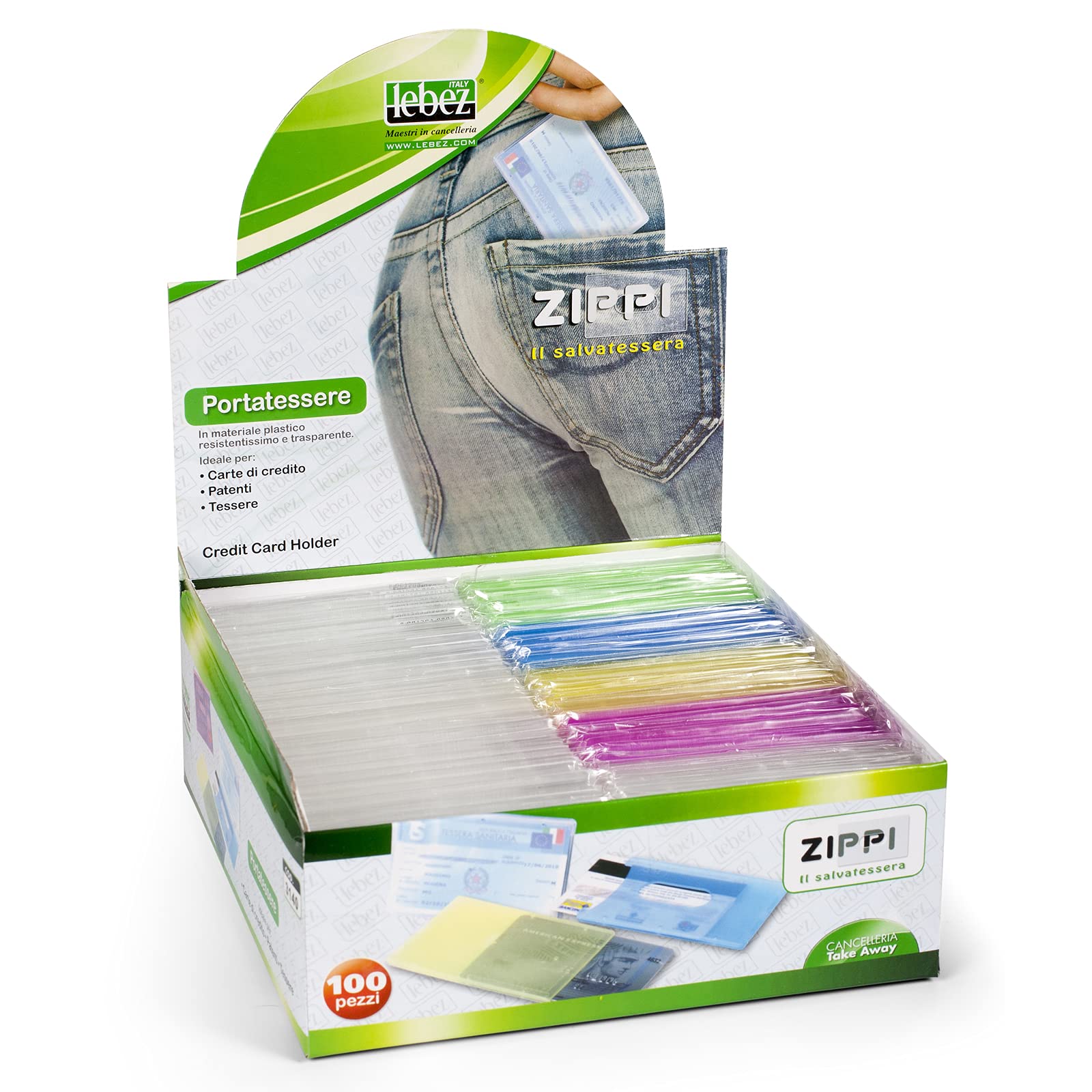 Lebez 3140 Business Card Holder Grey,Transparent