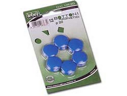 LEBEZ - BLISTER 12 MAGNETI MR-20 BLU DIAM.20MM