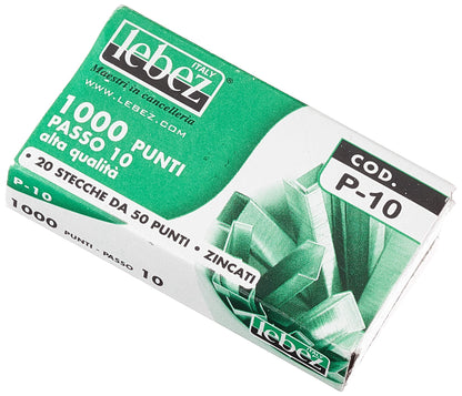 Lebez P-10, 20 Boxes of 1000 Staples - Galvanized