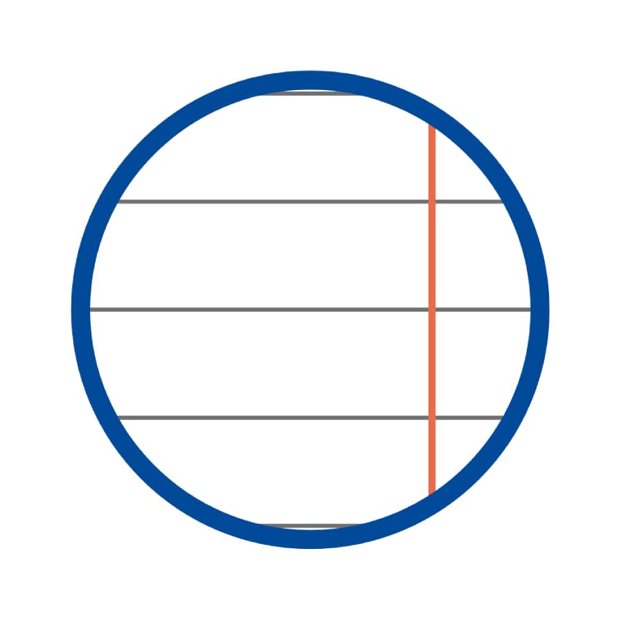 Blasetti One Color, Notebook A5, Line 0C, Line with margin for 4th and 5th grade, Paper 80 g/m², Pack of 10