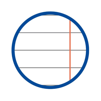 Blasetti One Color, Notebook A5, Line 0C, Line with margin for 4th and 5th grade, Paper 80 g/m², Pack of 10