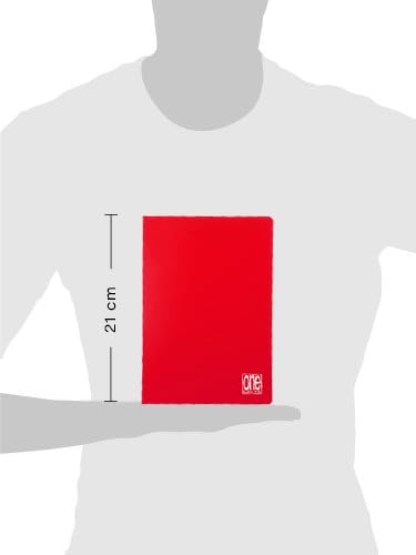 Blasetti One Colour A5 Lined Notebook, 0Q Squared 5 mm with Margin, Maxi Books with JollyPage, Pack of 10, 80 g Paper, Plain Cover