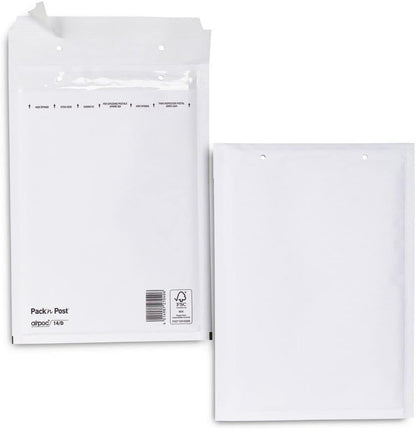 Selection Varzi Padded envelope kraft white 200x220mm useful size 160x180mm 10pcs
