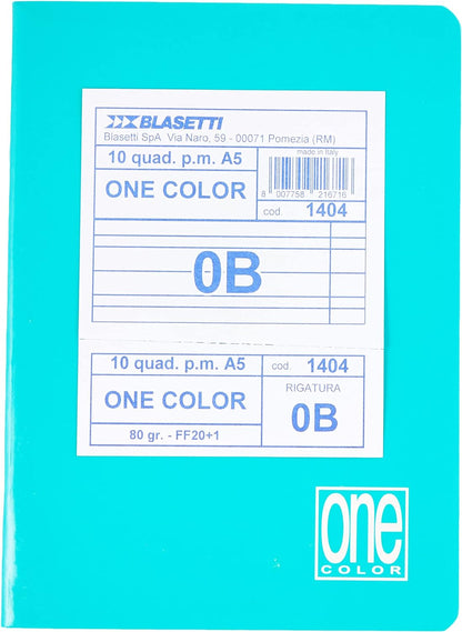 BLASETTI 1404 One Color Blasetti A5 Notebook, FF 20+1, Pack of 10