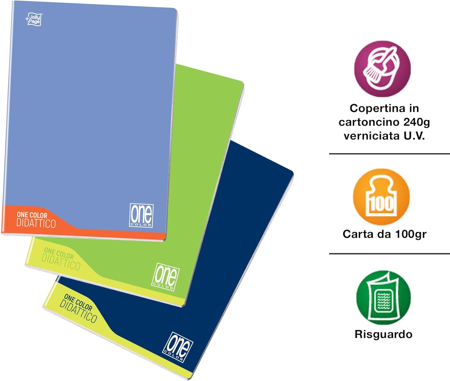 Blasetti Maxi Didactic for Dyslexia, Dysgraphia, Dysorthography, One Color 100 g. 18+1 Line Q - 6 Notebooks