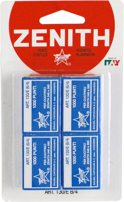 Heftklammern ZENITH Art. 130/E B/4 Blister - Inhalt 4 sc. 1.000 Heftklammern