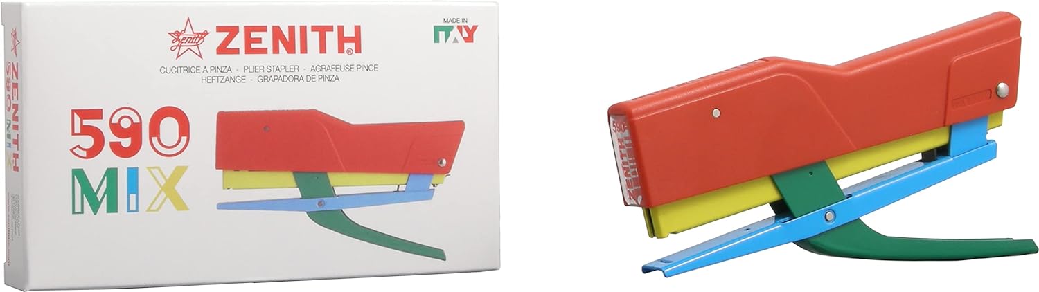 Stapler ZENITH Art. 590 Mix Color red Yellow Green Blue