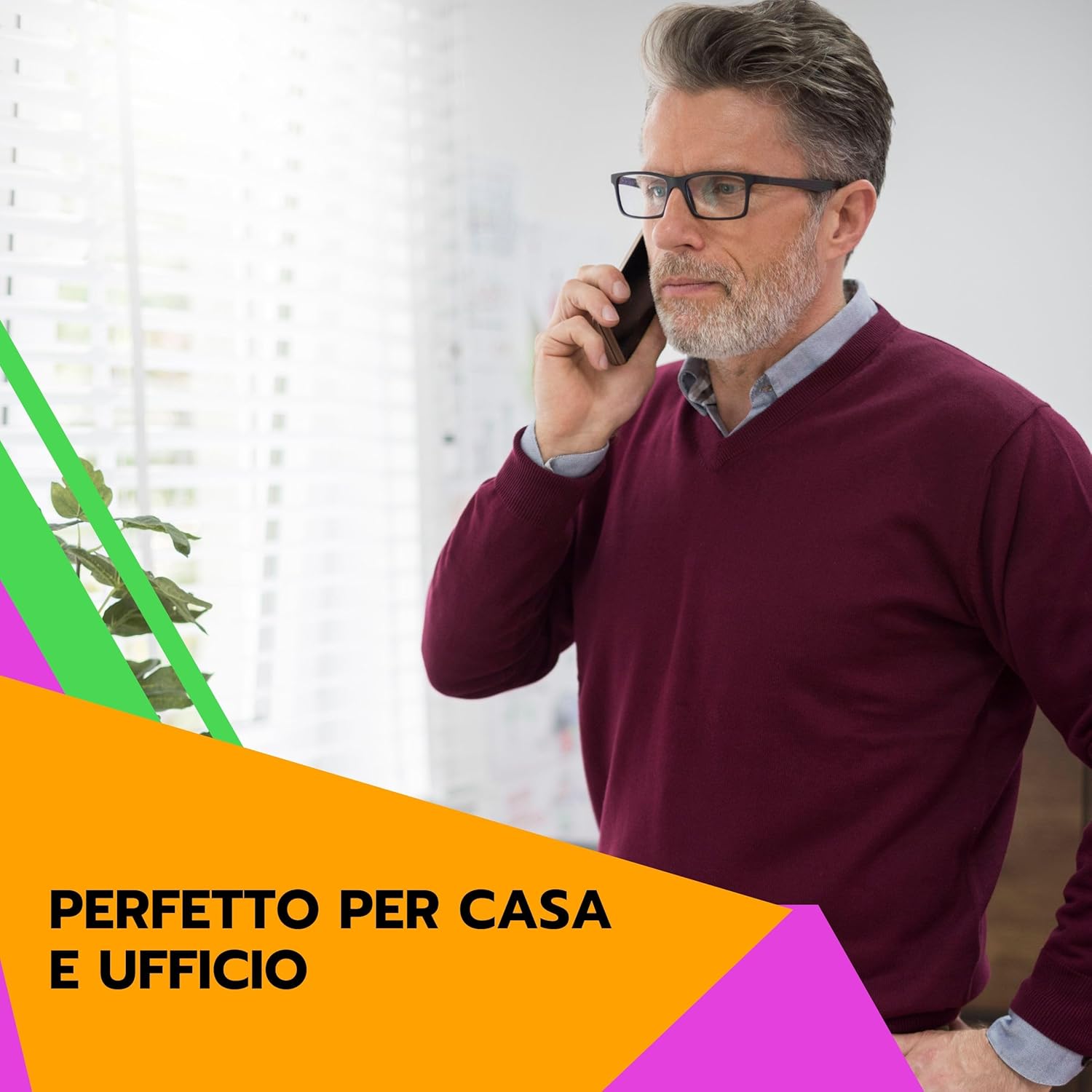 SAIET - Telefono Cordless Casa e Ufficio 3660 LEM - Cordless con Vivavoce e Audio Amplificato - Telefono Cordless con Tasti Grandi e Schermo Intuitivo 13500789