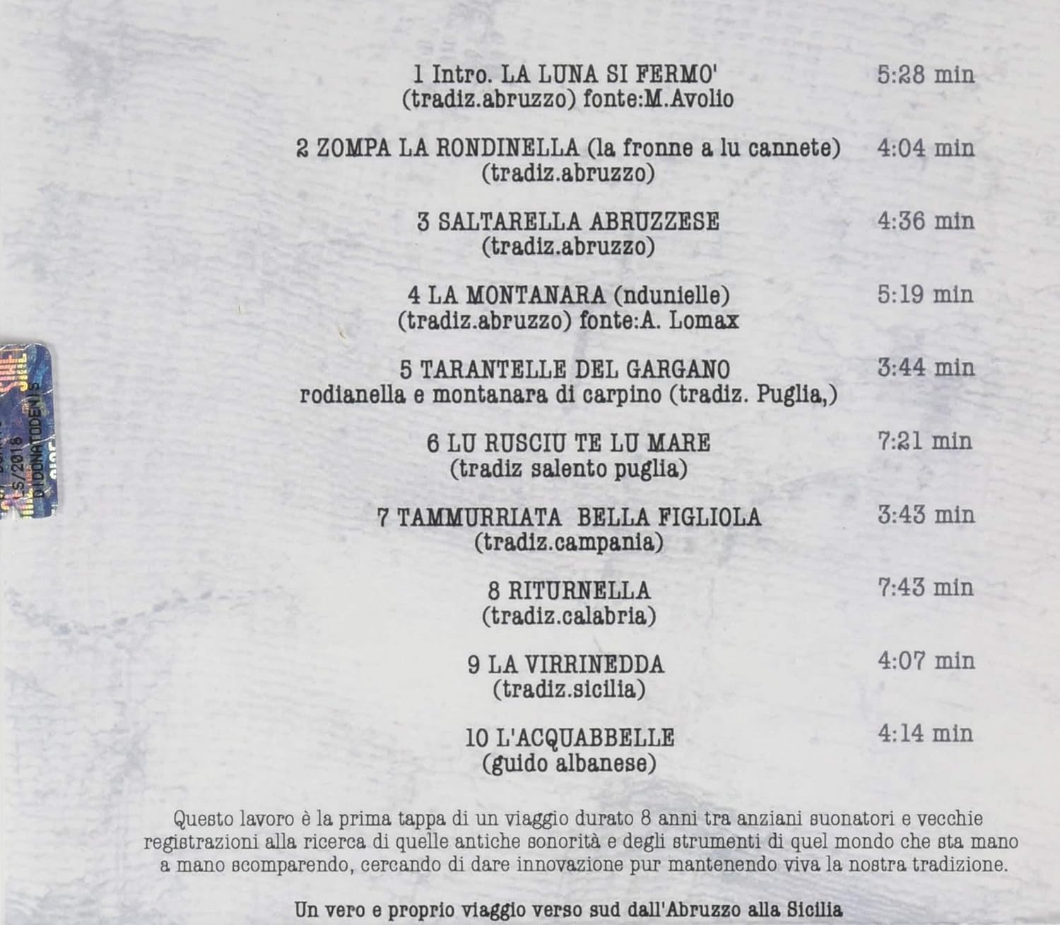 Canti E Balli Della Tradizione Vol.1
