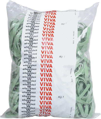 VIVA Rubber Bands, D.150 mm x 8 mm Pack of 1000, Green