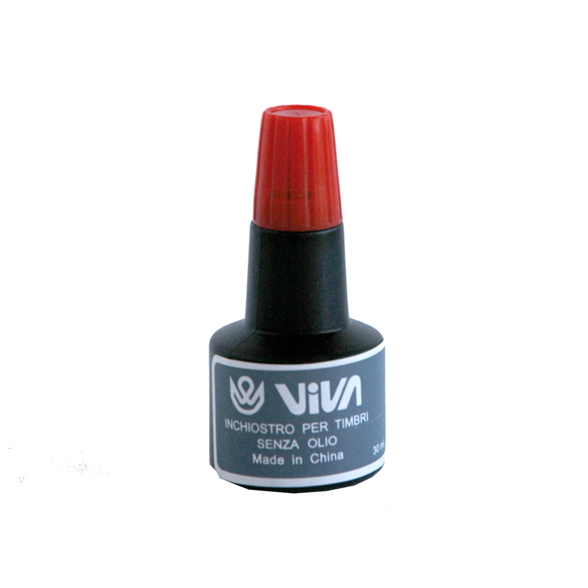 Viva 358R Inchiostro per Cuscinetto, Flacone da 30 grammi, a Base d'Alcol, Rosso