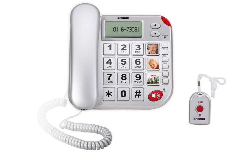 Brondi Super Bravo Plus Telefono Fisso, Argento