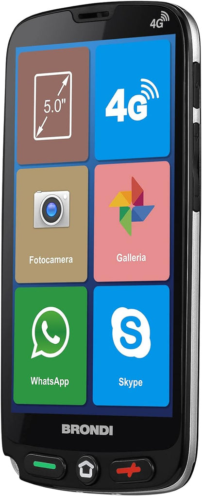 Brondi Amico Smartphone XS 12,7 cm (5") Double SIM Android 10.0 4G USB Type-C 1 Go 8 Go 2200 mAh Noir