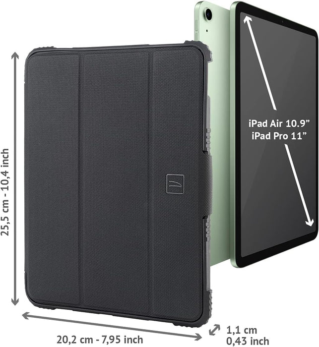 Tucano Educo Ultrasonic Case with Cover for iPad Air 10.9, iPad Pro 11 (2020), Black
