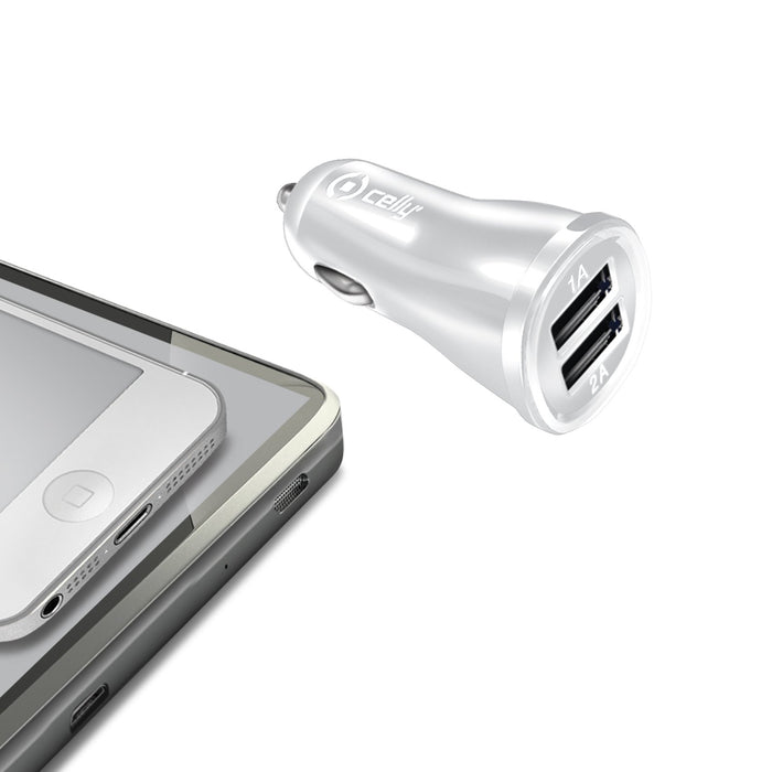 Celly Car Charger 2.1 A White