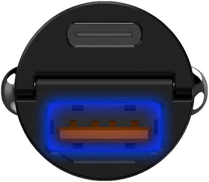 Car Charger Celly Ccminiusbusbcbk Black