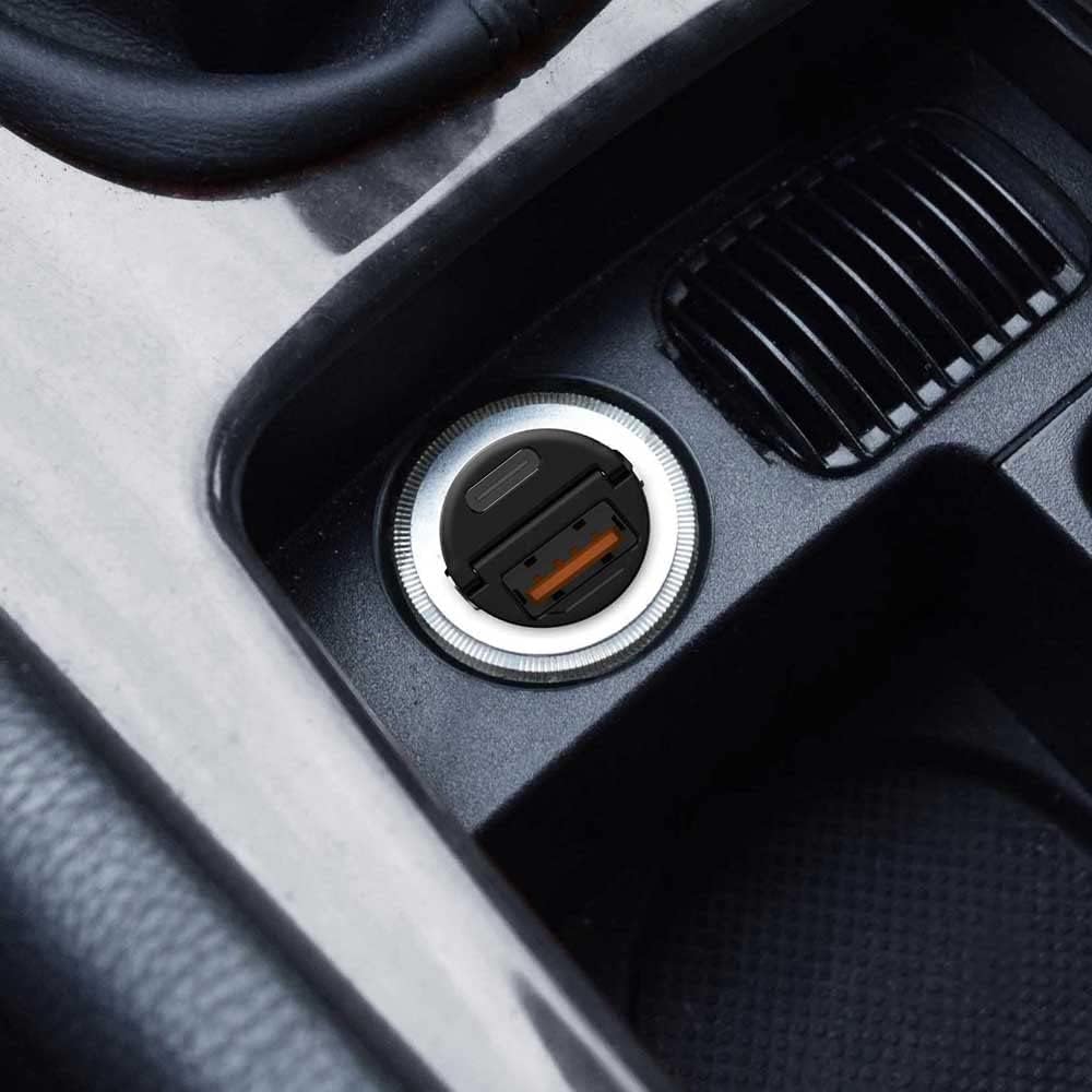 Car Charger Celly Ccminiusbusbcbk Black