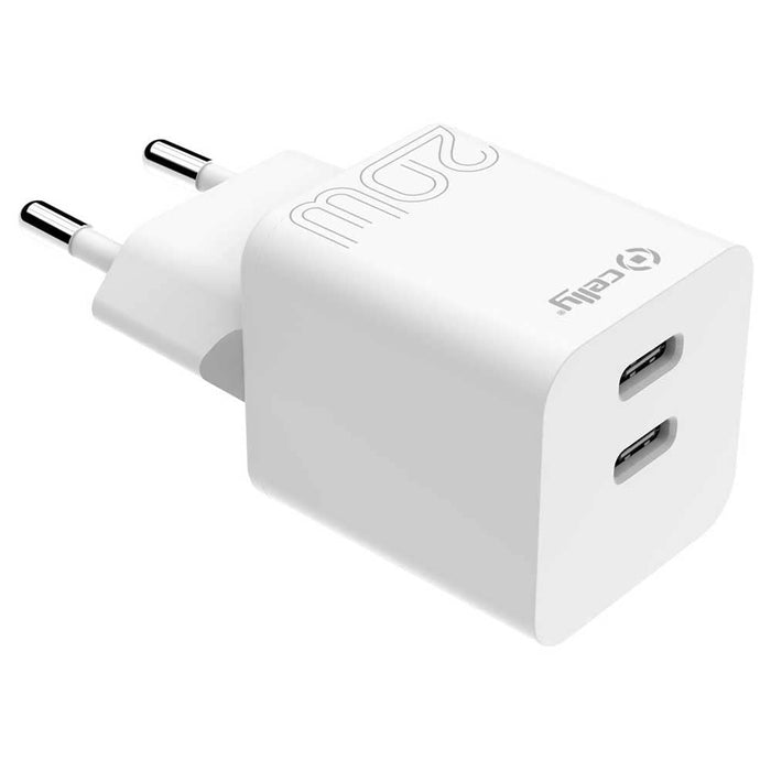 CELLY TC2USBC20WWH CARGADOR DE DISPOSITIVO MóVIL Blanco Interior