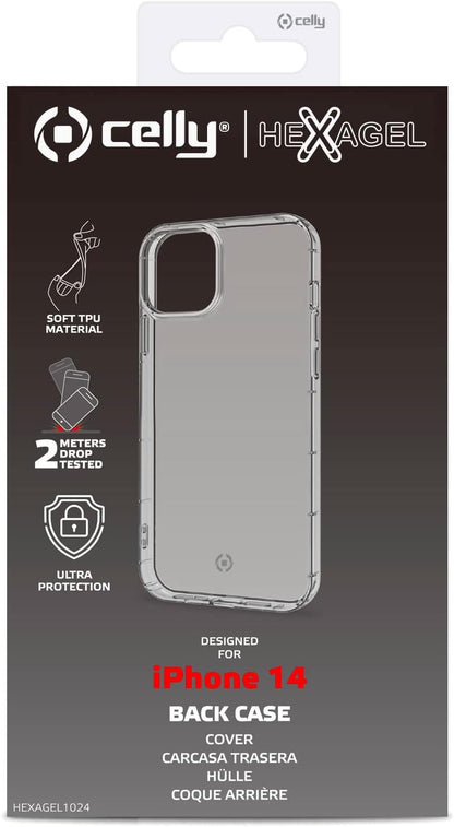 Celly Cover Hexagon iPhone 14 Transparent