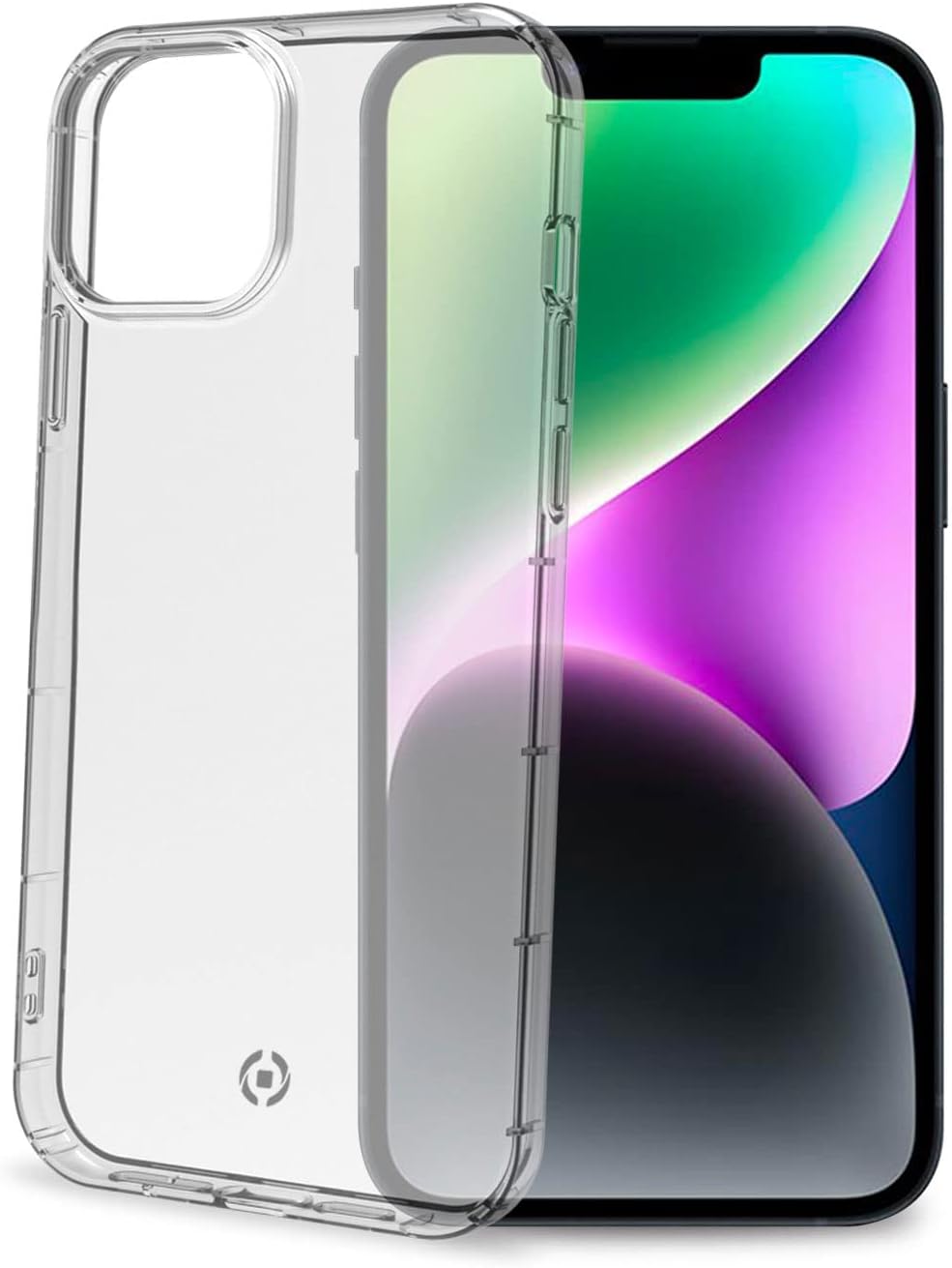 Celly Cover Hexagon iPhone 14 Transparent