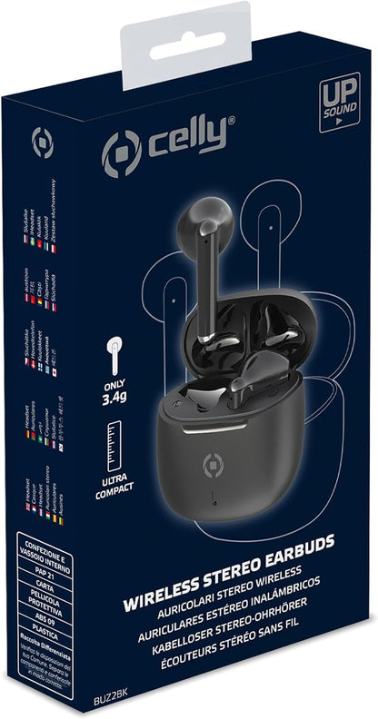 Celly BUZ2 Bluetooth Headphones with Microphone Black