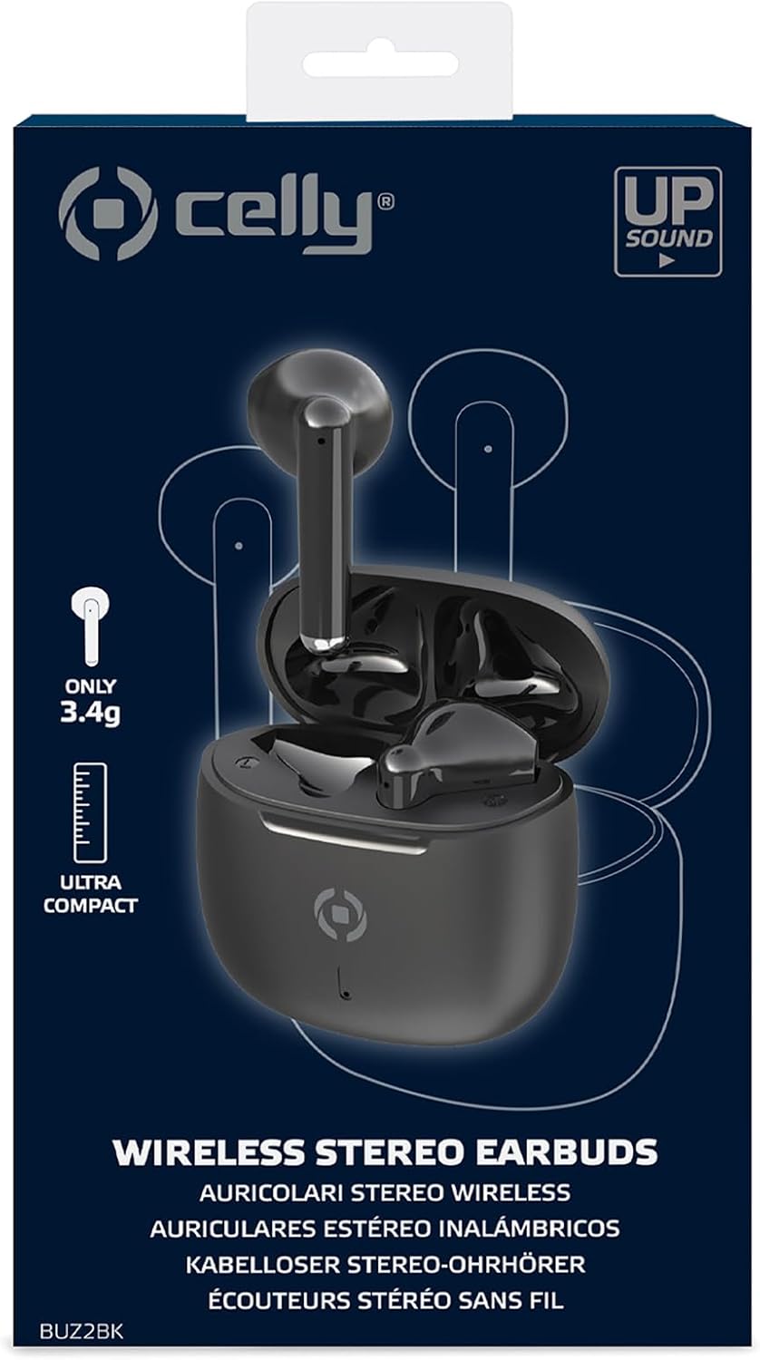 Celly BUZ2 Bluetooth Headphones with Microphone Black
