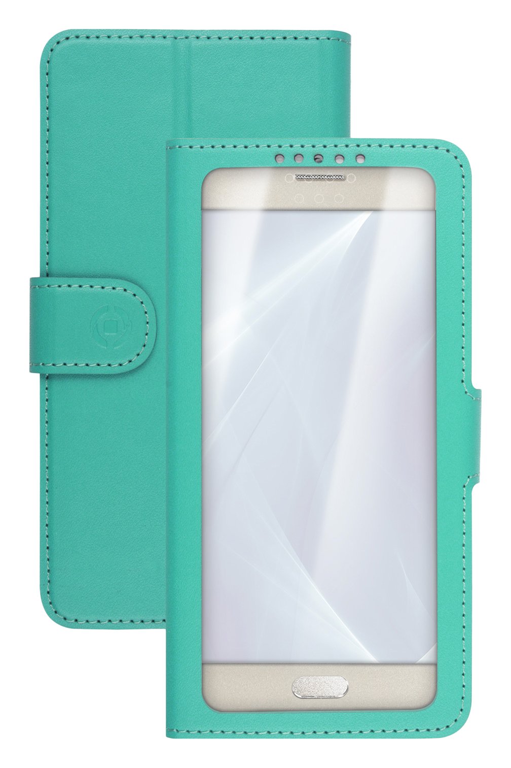 Celly unicaview Universal Case with Front Window with Slide Touch System for 4.5 "-5.0 Inch Smartphones Tiffany