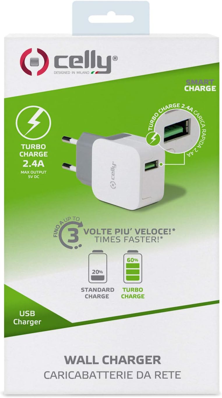 Wall Charger Celly 12 W White