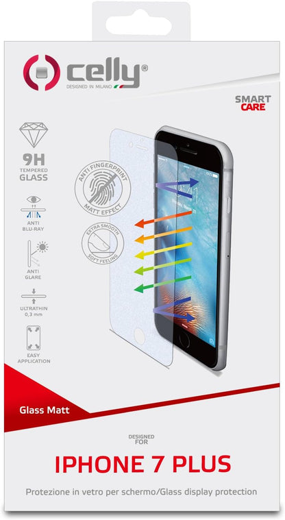 Celly Protective Antiblueray Glass Screen Protector for iPhone 7 Plus - Matt