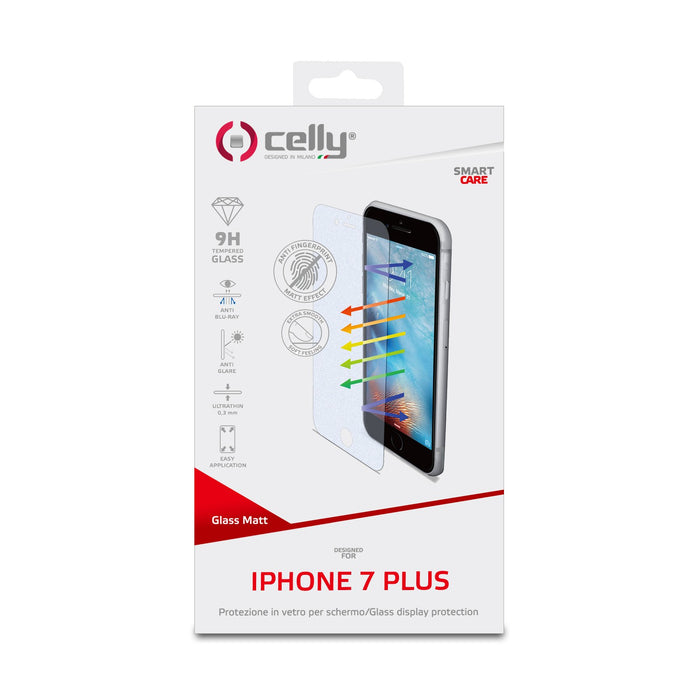Celly Protective Antiblueray Glass Screen Protector for iPhone 7 Plus - Matt