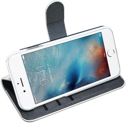 Celly WALLY Wallet Case Cover with Built-In Stand Function for iPhone 7 - White