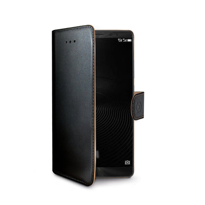 Celly Wally Wallet PU Leather Case for Huawei Mate 9, Black