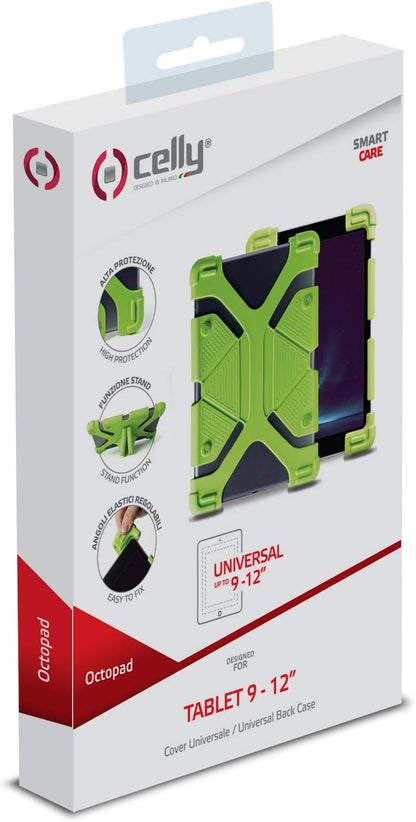 Celly octopad912gn Mobile Universal Silicone, Green and Black