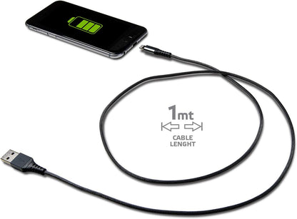 USB LIGHTNING NYLON CABLE BLACK