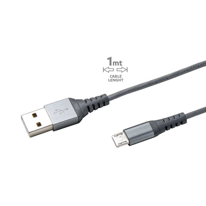Celly usbtypecnylbk Cable USB and Micro USB connector 100 cm silver