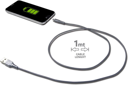 Celly usbtypecnylbk Cable USB and Micro USB connector 100 cm silver