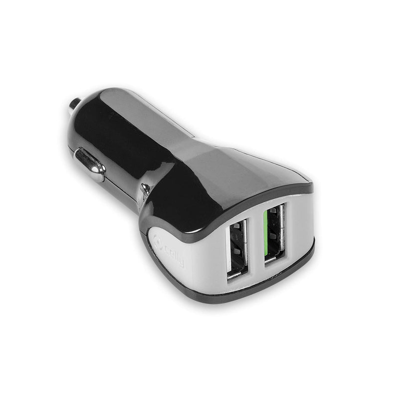 Celly CC2USBTURBOBK Turbo Car Charger 2 USB, Black