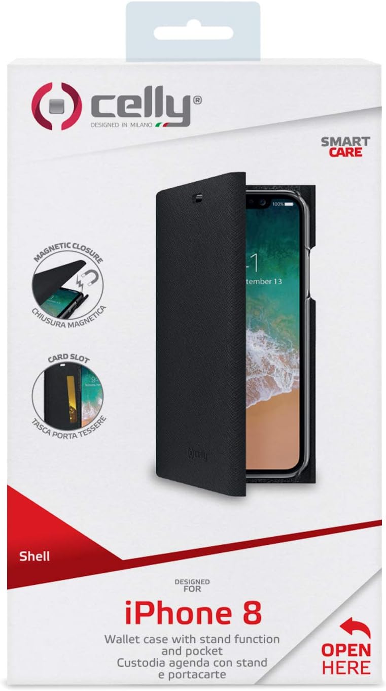 Celly SHELL900BK Mobile Phone Case 14.7cm (5.8") Black - Cell Phone Cases (Apple, iPhone X, 5.8"), Black