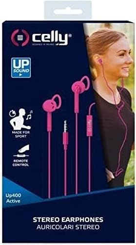 Celly-Stereo Headphones 3.5 mm Active Pink