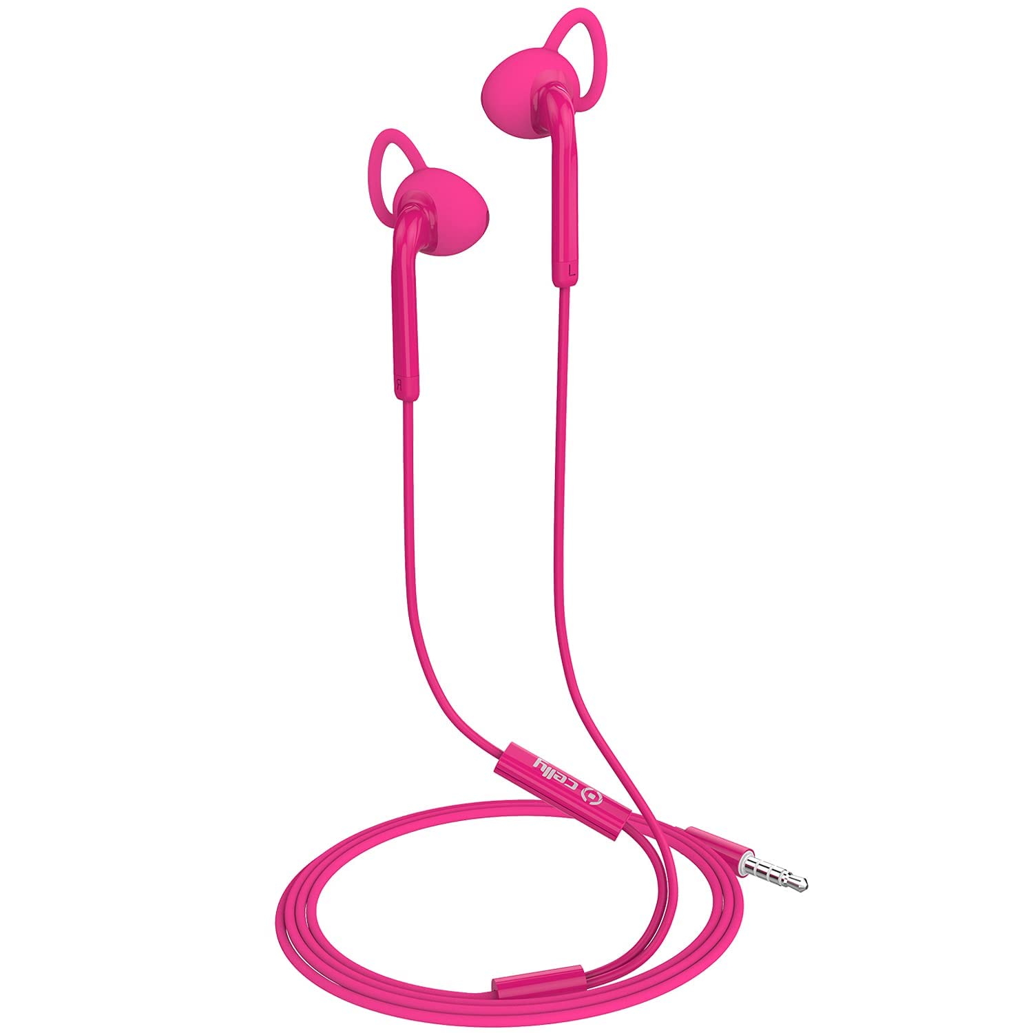 Celly-Stereo Headphones 3.5 mm Active Pink