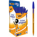 Bic Cristal Original Fine Ball Pens, Fine Point (0.8 mm), Blue, Box of 50 - Smudge-Free, Every-Day Writing Pens with More Precise Ink Flow