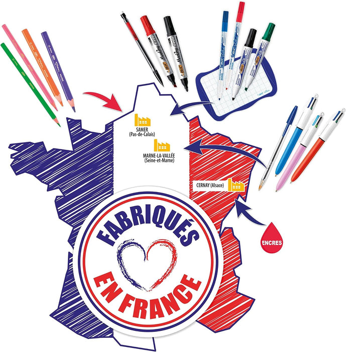 Bic Cristal Original Fine Ball Pens, Fine Point (0.8 mm), Blue, Box of 50 - Smudge-Free, Every-Day Writing Pens with More Precise Ink Flow