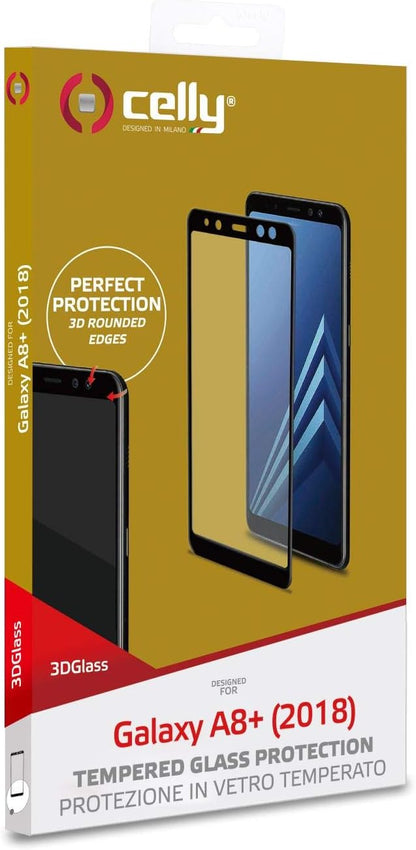 Celly 3D Glass - Galaxy A8 Plus